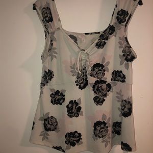 Floral Formal Tank Top Blouse